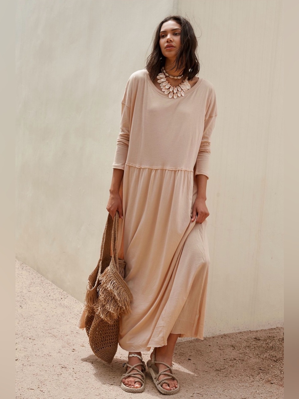 Free People Anytime Cotton Midi Dress